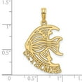 thumbnail image 2 of 14k Gold St. Thomas Under Religious Guardian Angelfish High Polish and Cut-out Charm 28.6x18.6mm Wide 0.7mm Thick Pendan, 2 of 2