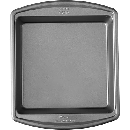 Wilton Advance Select Premium Non-Stick Square Cake Pan, 9 x 9-Inch, Steel, Silver
