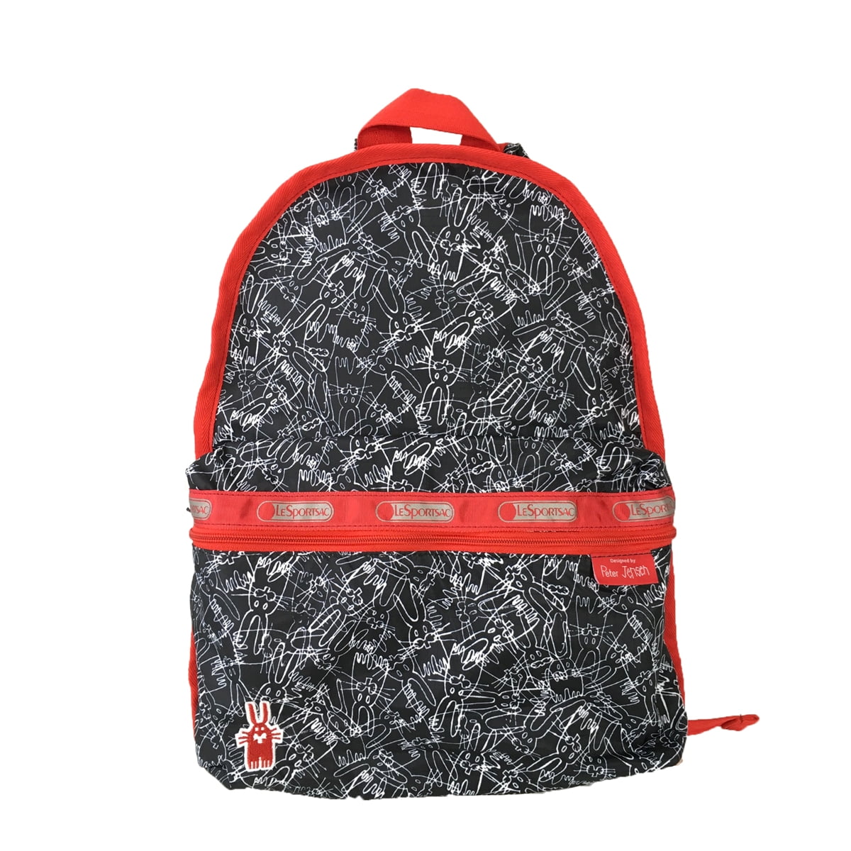 x Peter Jensen Basic Backpack, Scribble Rabbits