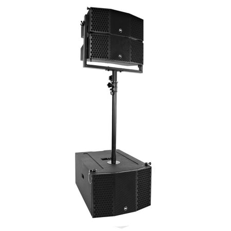 Seismic Audio Compact Line Array Package - 3x10 Subwoofer, Pair of 2x5 Speakers and Pole Mount -