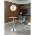 thumbnail image 5 of Zuo Modern Bergen Bar Table, Walnut Veneer MDF Round Tabletop, Stainless Steel, Indoor Bar, 5 of 6