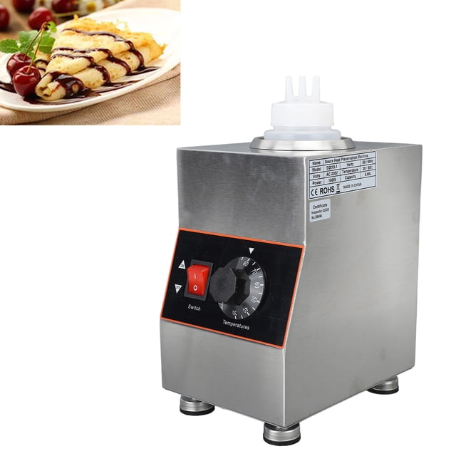 Calentador Eléctrico de Salsa de Chocolate Calentador de Botellas de Aderezos de 650 ml, Control de temperatura preciso potente y eficiente para restaurante de comida