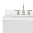 thumbnail image 3 of ARIEL Hamlet 43 Inch Single Sink Bathroom Vanity in White, 1.5" Edge Quartz Top, Solid Wood, Left Rectangular Sink, 2 Soft-Closing Doors & 2 Full Extension Drawers, Toe Kick, 3 of 9