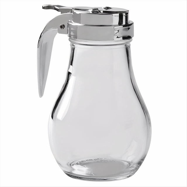Dispensador de Jarabe, Botella de Vidrio Antigoteo para Jarabe de Arce, Dispensador de Miel, Recipiente de Vidrio Apto para Lavavajillas.
