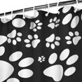 thumbnail image 3 of Black Paw Shower Curtain 72"x72" ,Bathroom Decorative Shower Curtains Set with 12 Hooks,Modern Waterproof Washable Shower Curtain, 3 of 6