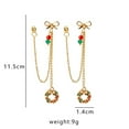 thumbnail image 5 of JYYYBF Women Christmas Earrings Cute Christmas Tree Wreath Bell Earrings Chain Tassel Earrings Cute Jewelry, 5 of 8