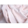 thumbnail image 6 of Sticky Toffee Bath Towel Turkish Towel 100% Cotton, White Towel, Soft Absorbent Terry Backing, 65 in x 35 in, Blush Pink, 6 of 8