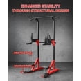 thumbnail image 2 of Heavy Duty Power Tower Pull Up & Dip Station - 450LB Capacity - Adjustable Height - Multi-Functional Strength Training Equipment for Home Gym, Pull-Ups, Dips & Leg Raises - Carbon Steel, Black, 2 of 8