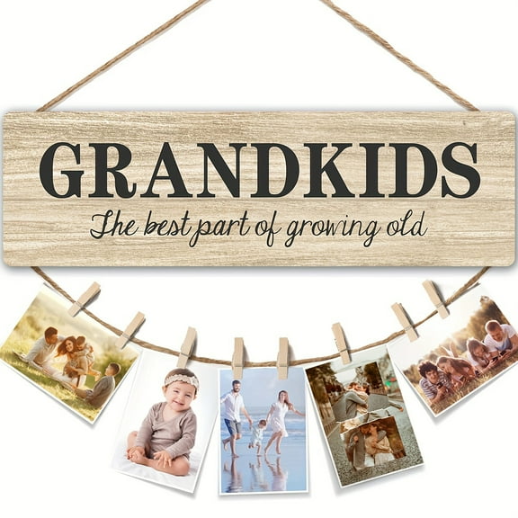 1 Set, Best Christmas or Birthday Gifts for Grandma & Grandpa from Grandchildren, Side by Side or Miles Apart Grandkids Photo Holder