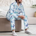 thumbnail image 7 of Salouo Rabbit2 Print Button-Front Long Sleeve Pajama Set for Men, Soft 2Pjs Men's Long Sleeve Sleepwear-Small, 7 of 7