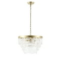 thumbnail image 5 of SAFAVIEH Chrys 3-Light Glam Gold Iron Glass Chandelier, 5 of 8