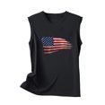 thumbnail image 4 of KIHOUT Débardeurs de Mode pour Femmes Drapeau Américain Imprimé Gilet 4 Juillet Col Rond Sans Manches Hauts d'Été Noir 2TG, 4 of 4