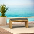 thumbnail image 2 of ARDEN Foam Outdoor Double Welted Bench Cushion, 48 x 18, made with ProFoam, Rain-proof, Fade Resistant, Heathered Charcoal Woven Solid, 2 of 9