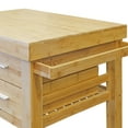 thumbnail image 6 of Clevr Rolling Bamboo Wood Kitchen Island Cart Trolley, Kitchen Trolley Cart on, 6 of 8