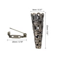 thumbnail image 2 of Uxcell 23mm Corsage Decorative Holder Brooch Pin Vase Pocket Boutonnieres Holder with Bar Pins Bronze 6 Pack, 2 of 5
