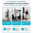 thumbnail image 6 of Stander Single Handle Floor to Ceiling Grab Bar, Adjustable Floor to Ceiling Transfer Pole for Bathroom, Tension Mounted Steel Shower Bar and Toilet Safety Rail for Seniors and Elderly Adults, White, 6 of 10