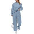 thumbnail image 1 of Conjunto Deportivo PRETTYGARDEN de 2 Piezas para Mujer, Set de Descanso Azul Claro Talla L, 1 of 8