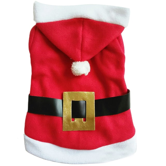 Greeniant 1 unidad de disfraz de perro mascota de Santa a la moda, ropa de Navidad para perros pequeños, abrigo con capucha para perros de invierno, Ropa para mascotas rojo METRO Greeniant PT0246-03