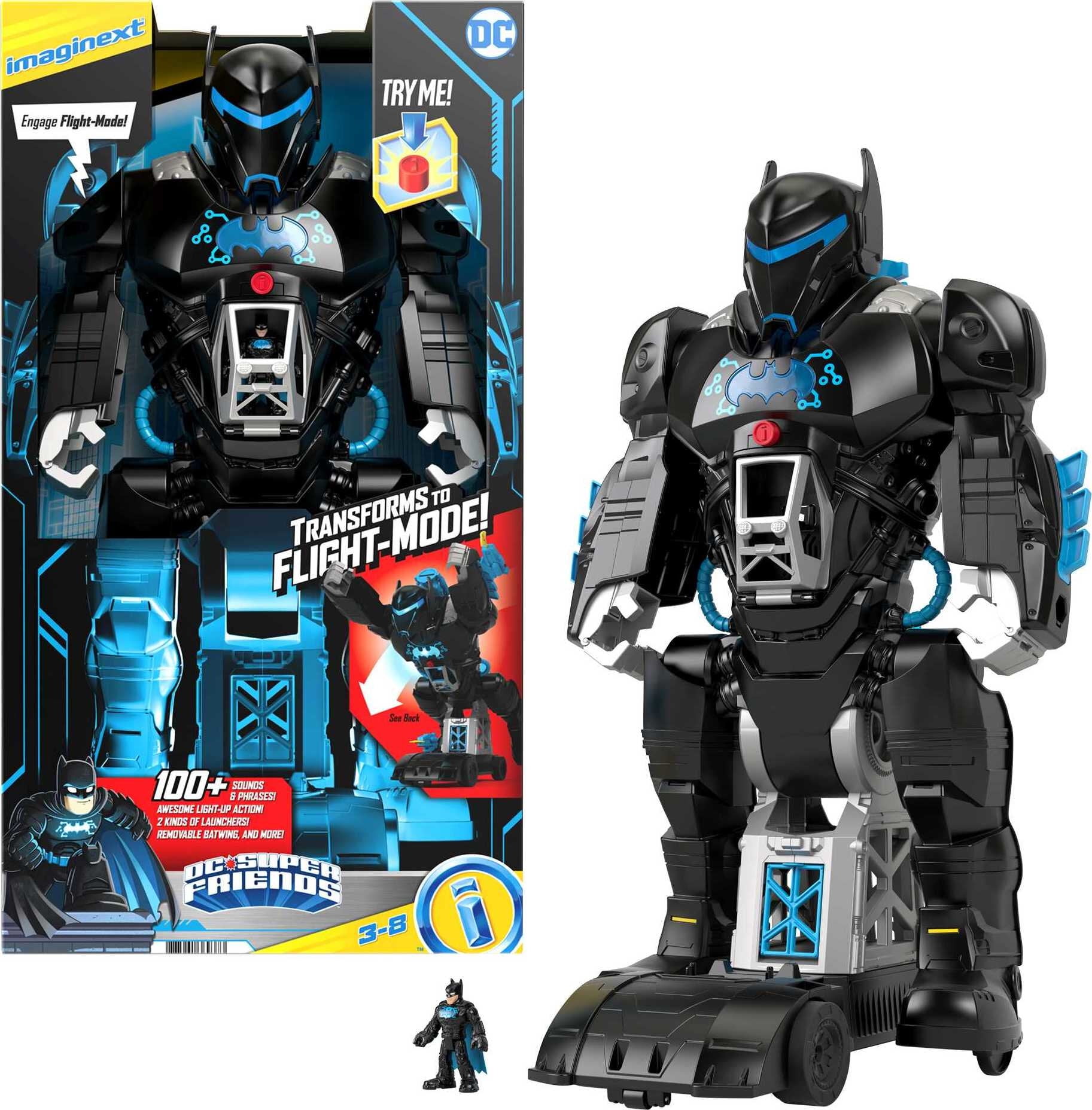 FisherPrice Imaginext DC Super Friends BatTech Batbot, Batman Playset