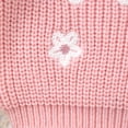thumbnail image 6 of Toddler Girls Knit Sweater With Letter Floral Embroidery Cute Crewneck Top Casual Clothes, 6 of 7