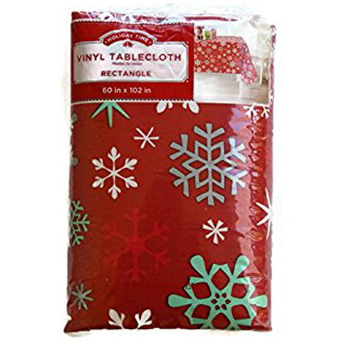 Holiday Time Dog Cat Holiday Christmas Round 70 Inch Vinyl Tablecloth 