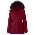thumbnail image 1 of Women's Solid Color Winter Down Jacket with Detachable Hood, 1 of 9