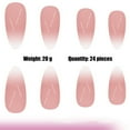 thumbnail image 6 of Press on Nails Omber Short Almond Fake Nails French Tip Glossy False Nails Stick Glues on Nails Artificial Fingernails, 6 of 8