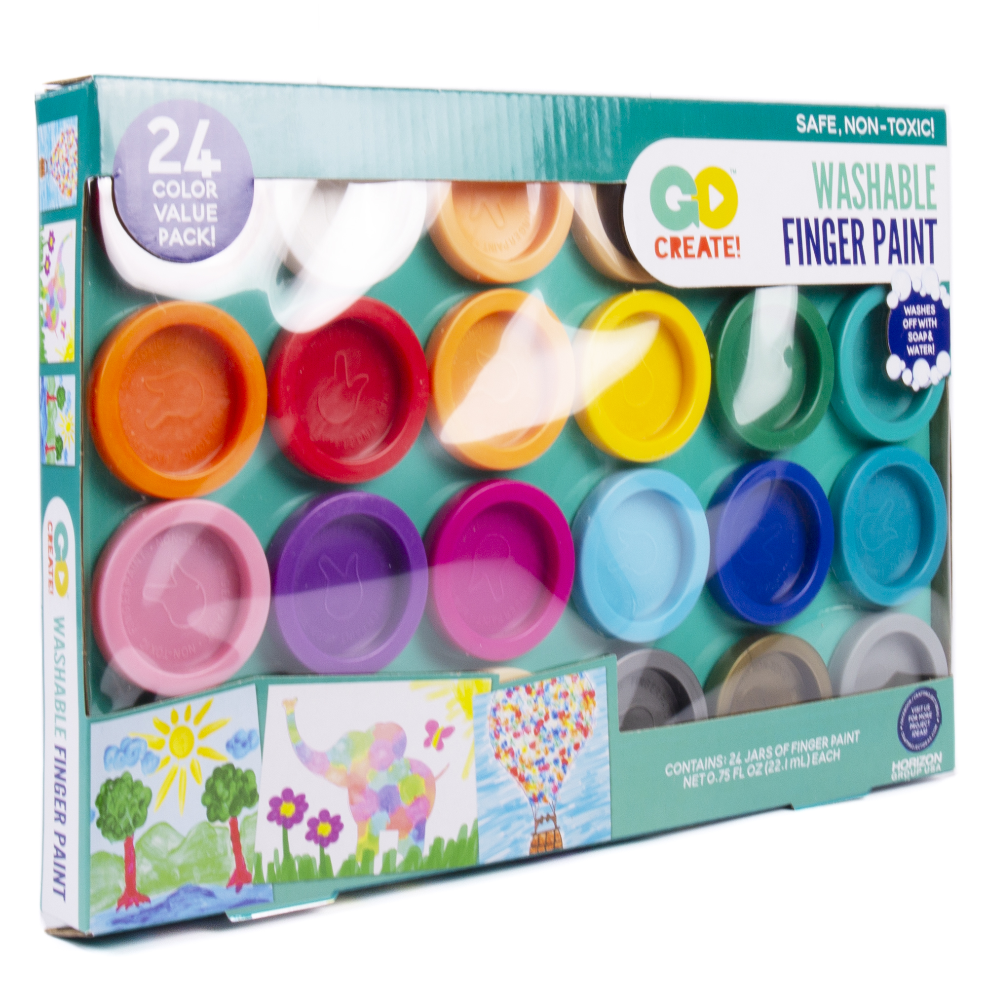 Go Create Washable Finger Paint Non-Toxic, 24 Count - image 2 of 8