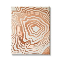 Stupell Industries Abstract Water Ripples Fluid Orange Line Grooves , 36 x 48,Design by Annie Warren