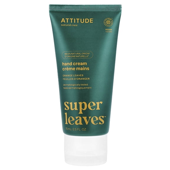 ATTITUDE Super Leaves Science, Hand Cream, Orange Leaves, 2.5 fl oz (75 ml)