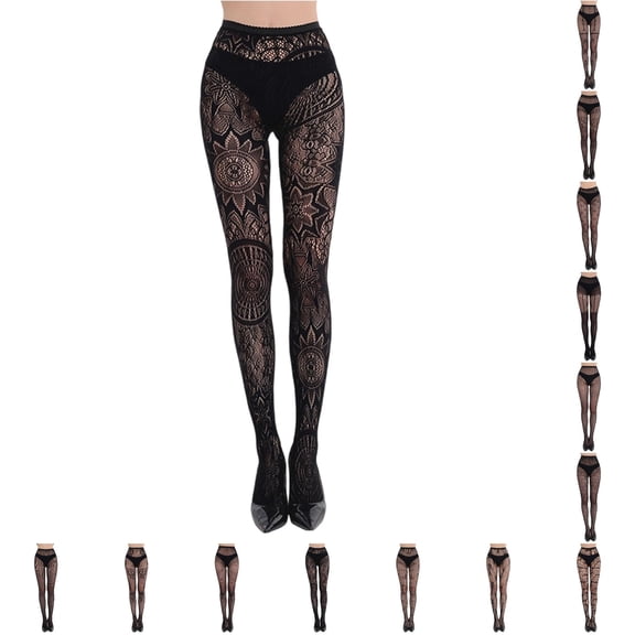 AWZXDE Halloween Fishnet Tights Pattern Pantyhose for Women Ideal for Halloween Party Cosplay and Gothic Themed Outfit Styling