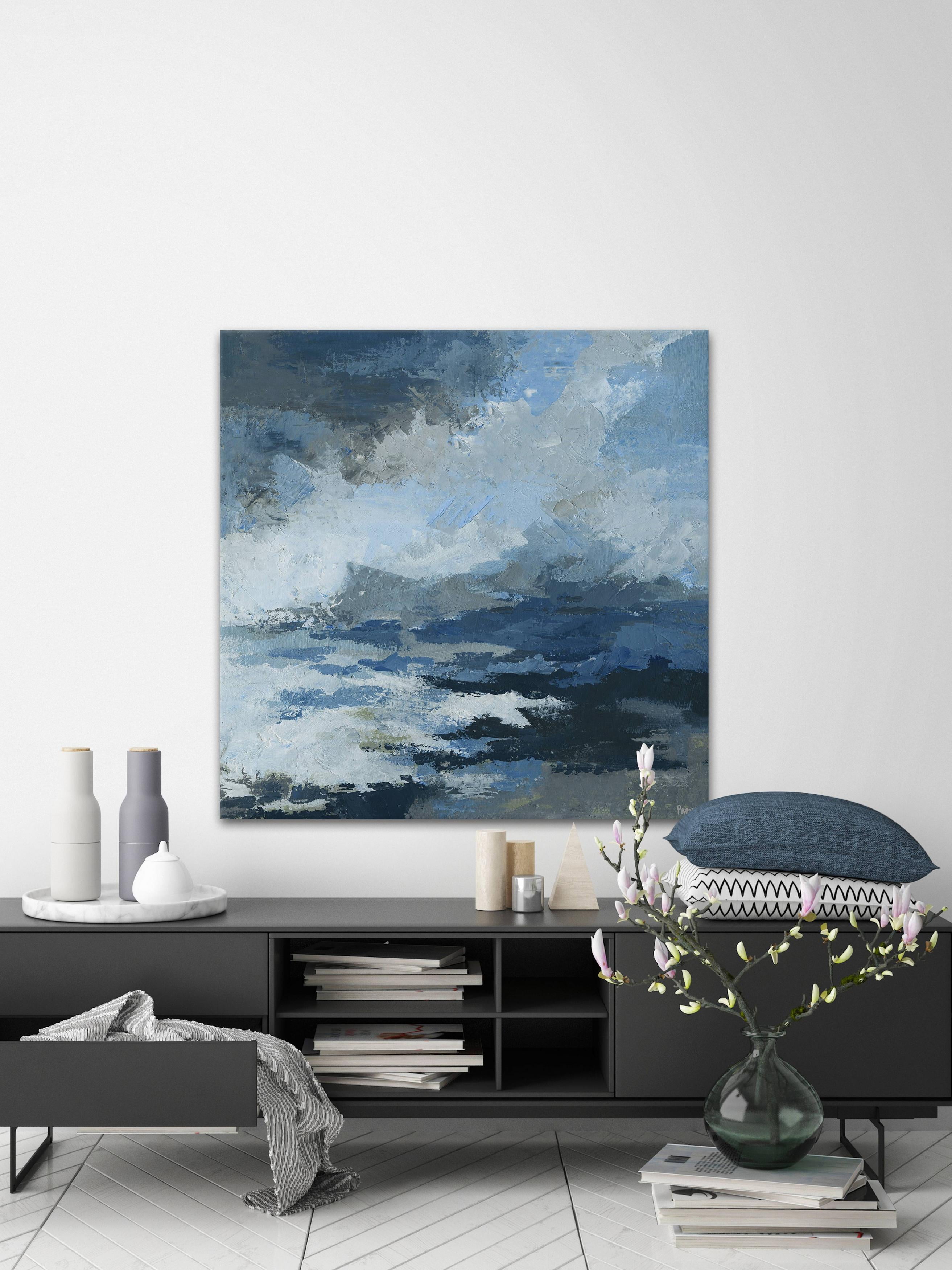 Parvez Taj "Camouflage Waves" Painting Print on Wrapped Canvas