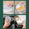 thumbnail image 4 of 1xReusable Scrubbing Pads,Wire Washing Cloth for Kitchen,Sinks,Pots & Pans,Double Layer Cleaning Cloths,Non Scratch Wire Dishcloth,Multipurpose Wire Dishwashing Rags for Wet and Dry,Silver,4.72x6.3", 4 of 6