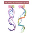 thumbnail image 3 of 4 Pcs Extensions de Cheveux Colorées Licorne Étoile Pinces à Cheveux Extensions de Cheveux pour Filles, 3 of 7