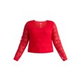 thumbnail image 5 of Madden NYC Women’s Plus Lace Scoop Neck Top with Sheer Long Sleeves, Sizes 1X-4X, 5 of 5