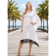 thumbnail image 5 of HAPPY BAY Women's Beachwear Swimsuit Coverups Summer Swim Beach Dress Cover ups for Swimwear Women Loose Flowy Bathing Suit 1X-2X Snow White_AC517, 5 of 6
