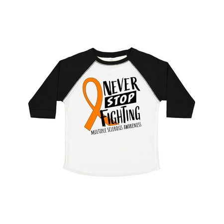 

Inktastic Never Stop Fighting Multiple Sclerosis Awareness Gift Toddler Boy or Toddler Girl T-Shirt