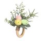 thumbnail image 1 of Xiao Hua Conjunto de 12 servilletas con botones para decoración de fiestas de conejos de Pascua, hechas a mano (multicolor), 1 of 4