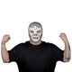 thumbnail image 3 of Mascara Luchador Plateado Aficion Futbol Estadio Disfraz Fan Mundial, 3 of 7