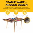 thumbnail image 4 of Puerto Rico Flag Table Cloths for 3 Foot Rectangle Tables, Farmhouse Retro Flowers American Flags Patio Waterproof Elastic Fitted Tablecloths, Washable Rectangular Table Cover for Camping, 4 of 8