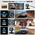 thumbnail image 2 of Riwesomey ABS coche 1080P DVR cámara de salpicadero cámara trasera Interior delantera grabadora de conducción grabadora de vídeo de coche Cámaras de salpicadero de coche, 2 of 6