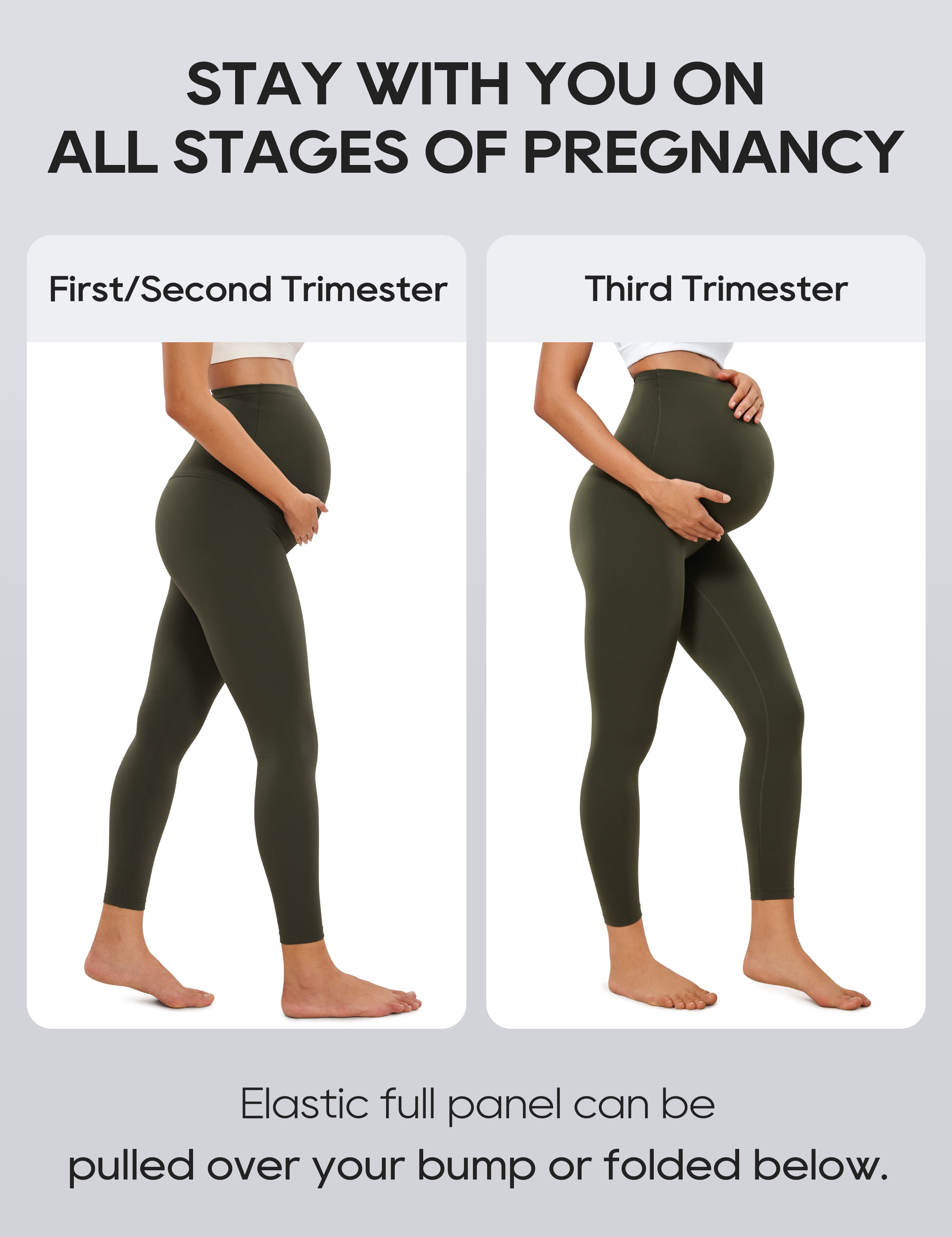 CRZ YOGA Womens Butterluxe Maternity Leggings over the Belly 25'' Soft Workout Yoga Pregnancy Pants