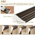 thumbnail image 2 of 118” Wedge-Shape Foam Window Weather Stripping Door Seal Strip,Soundproofing Frame Insulation Tape for Exterior Front Door,Noise Cancelling Window Inserts,Door Gap Filler Light Blocker,Brown, 2 of 12