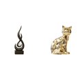 thumbnail image 1 of Escultura abstracta de gato , estatua de arte moderno, figura de cerámica, adorno coleccionable para estante, ideal para oficina, sala de est, 1 of 8