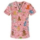thumbnail image 5 of Uniforme de enfermera con estampado de dibujos animados para mujer, camiseta de manga corta con cuello en V, bata quirúrgica, uniforme de trabajo para hombre, 5 of 5