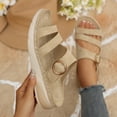 thumbnail image 3 of Rokment Orthopedic Platform Sandals for Women 2026 Comfortable Buckles Open Toe Memory Foam Wedge Walking Slides with Arch Support Beach Summer Khaki Size 6, 3 of 6
