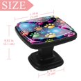 thumbnail image 4 of 4 Pcs Square Cabinet Handle Drawer Pulls Dog Paw Prints Knobs with Screws Furniture Office Cabinet Knob Decoration, 4 of 7