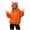 Orange, variant on Womens Devil Horn Hooded Top Coat, Soft Cozy Pullover with Devil Horn Loose Fit Long Sleeve, Lightweight Halloween Cosplay Costume (Red, M)