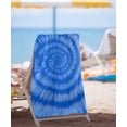 thumbnail image 2 of Blue Tie-Dye Beach Towel 30' X 60', 2 of 6