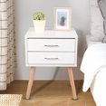 thumbnail image 3 of Bedroom Nightstand, Easy To Assemble Quality Water-  Bedside Table 2 Drawers With Build-in Handle  For Bedroom, 3 of 8